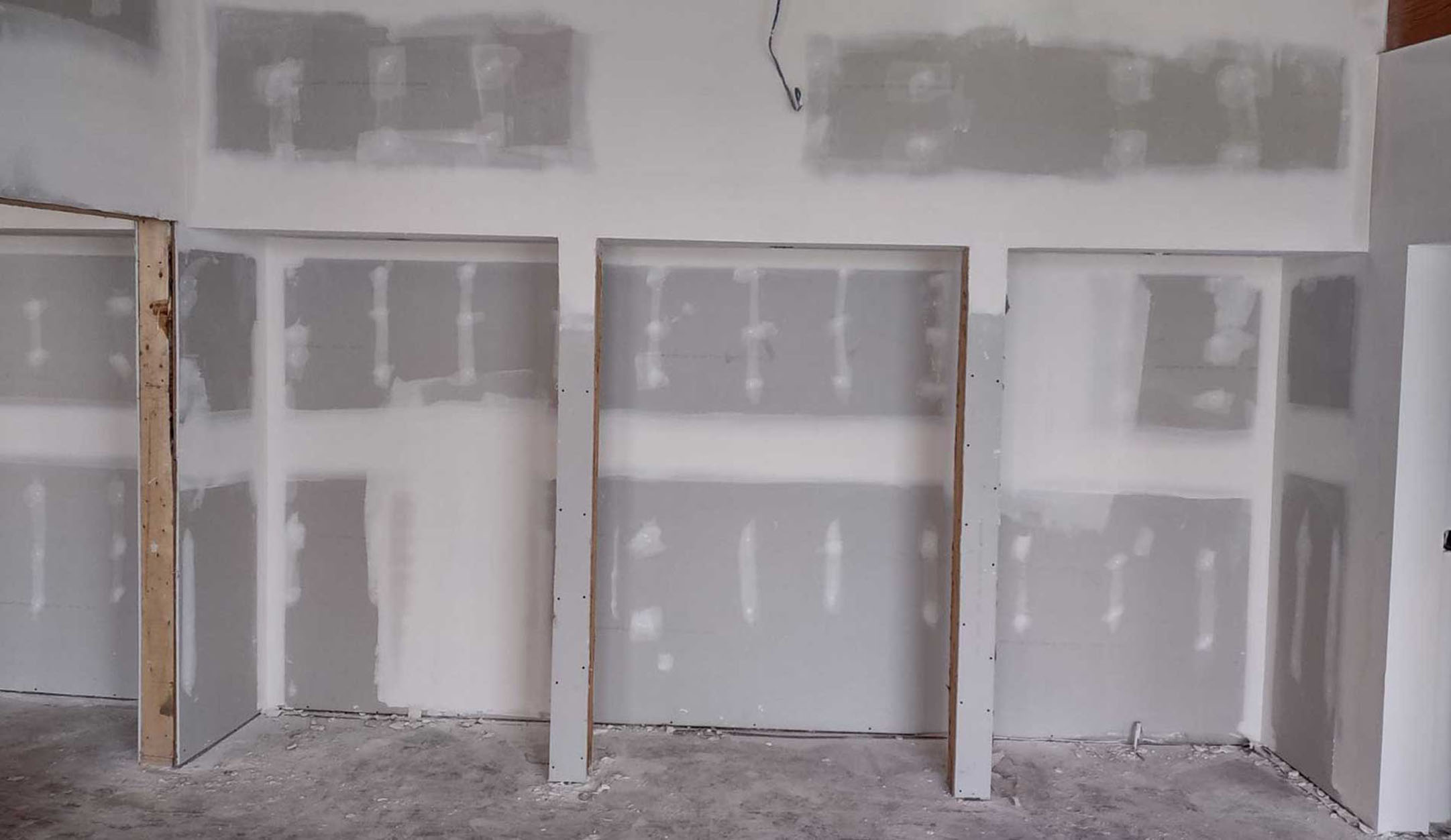 Drywalling new build in large lofted space