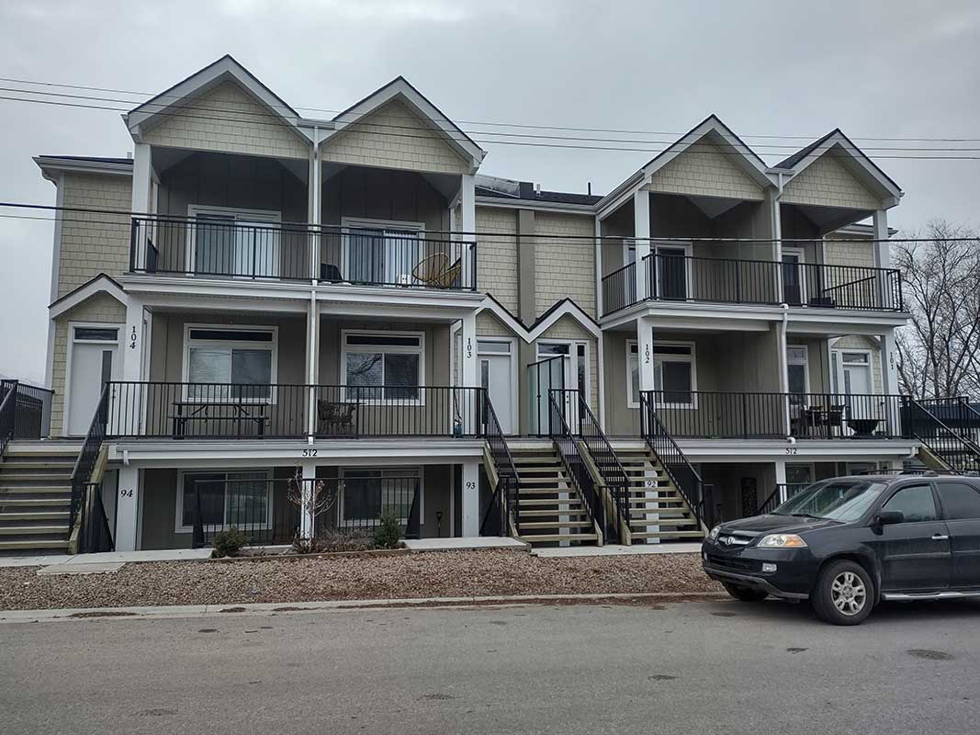 Grey duplexes exterior